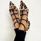 Maribel | Women's Leopard Print T-Bar Pumps with Low Block Heel