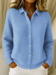 Mirela Collared Button-Front Knit Cardigan - image 1