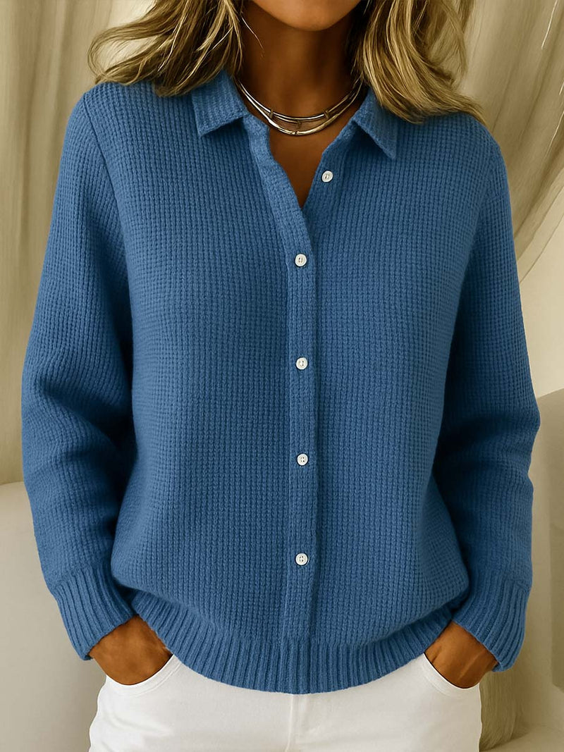 Mirela Collared Button-Front Knit Cardigan - image 2