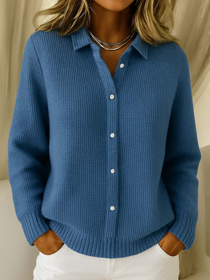 Mirela Collared Button-Front Knit Cardigan - image 2