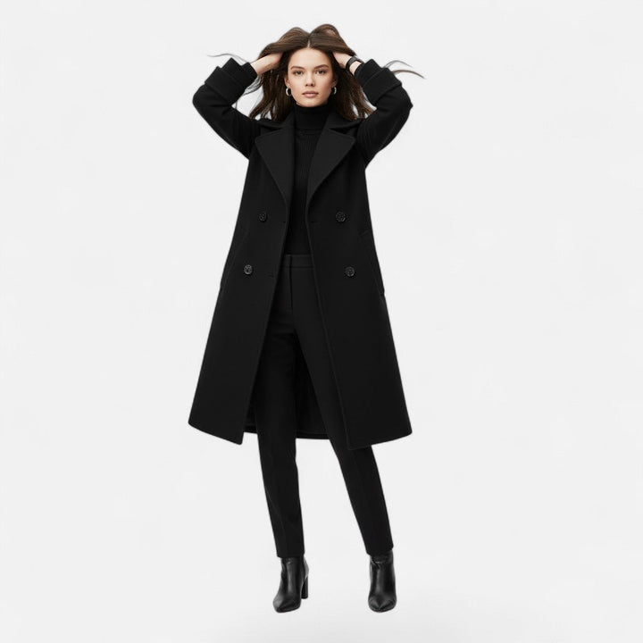 Adelheide | Women's Double-Breasted Cashmere-Blend Slim Coat