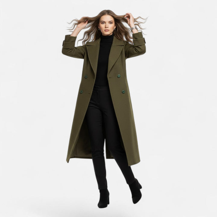 Adelheide | Women's Double-Breasted Cashmere-Blend Slim Coat