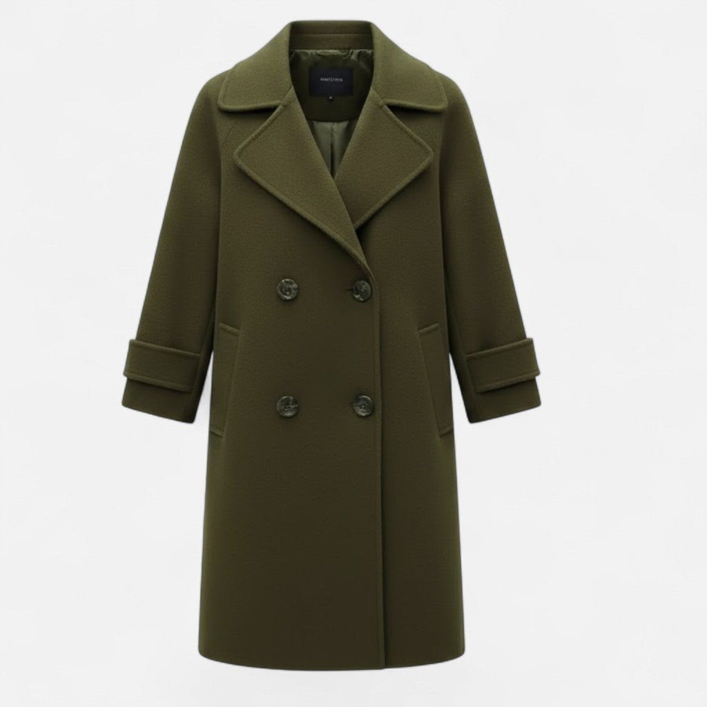 Adelheide | Women's Double-Breasted Cashmere-Blend Slim Coat