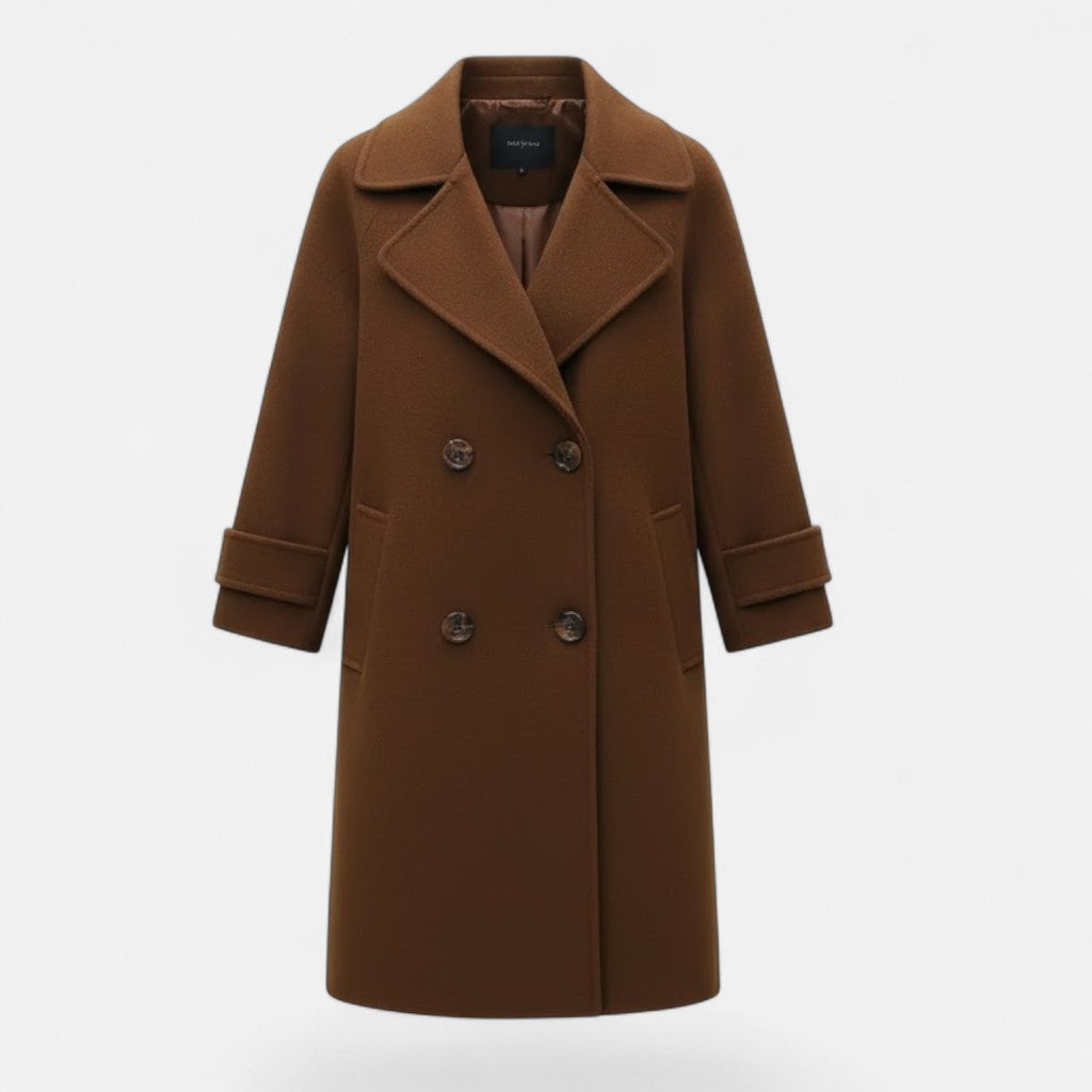 Adelheide | Women's Double-Breasted Cashmere-Blend Slim Coat