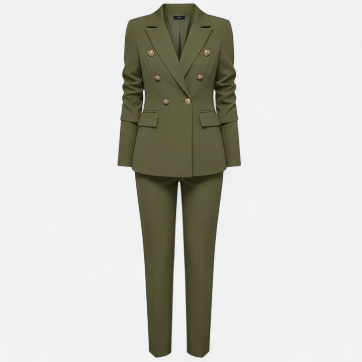Bertrande | Women's Solid-Colour Tailored Two-Piece Suit Set
