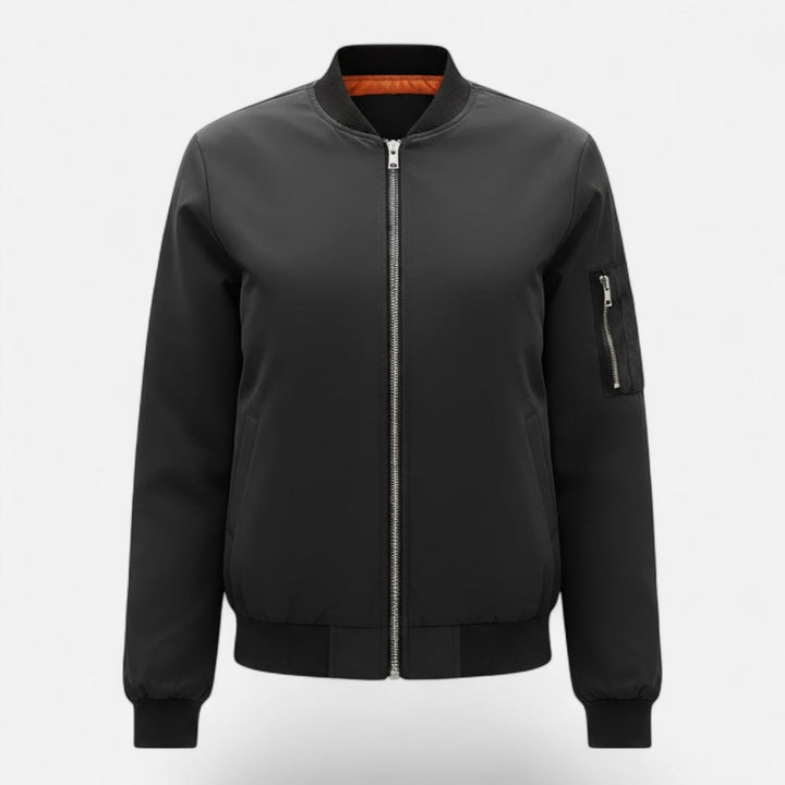 Ximena | Women's Vintage-Inspired Zip Bomber Jacket