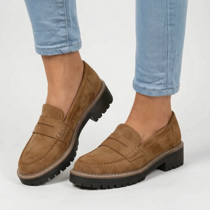 Ethelind | Women's Chunky Slip-On Penny Loafers