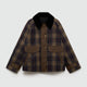 Jacquenetta | Women's Plaid Button-Down Jacket with Faux Fur Collar