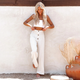 Florence | Women's Oversized Trousers for Cold Weather in White
