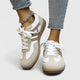 Women's Orthopedic Arch-Support Sneakers for Walking in Khaki & White — view 1