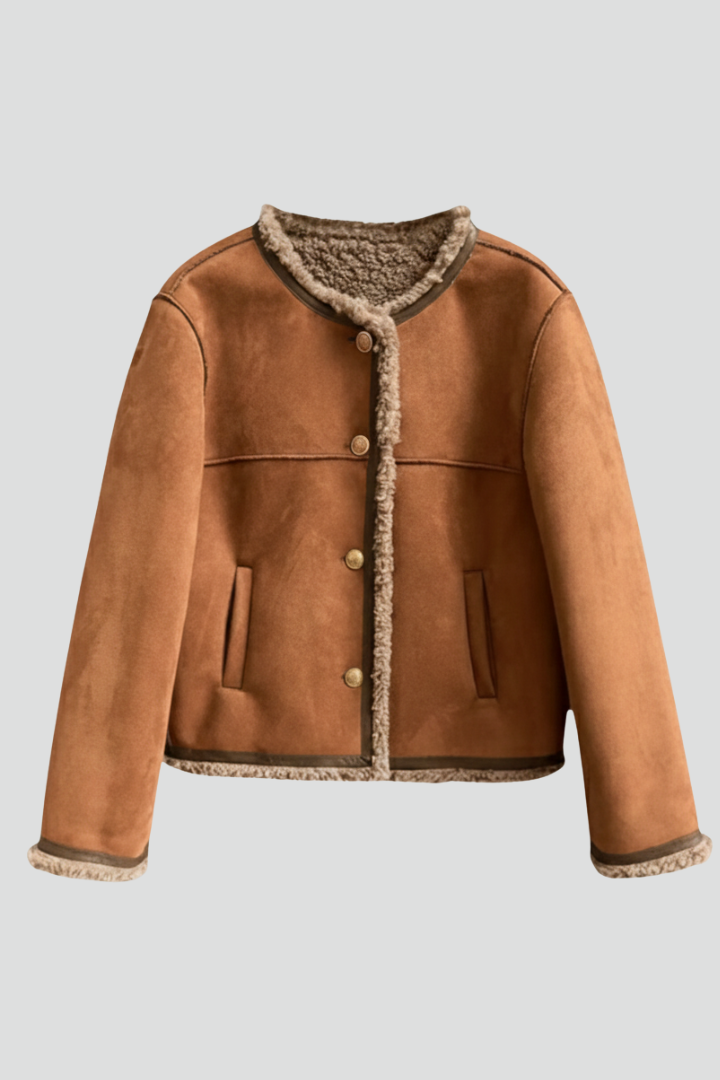 Elisabeth | Women Jacket with Button Closure and Trim Edging