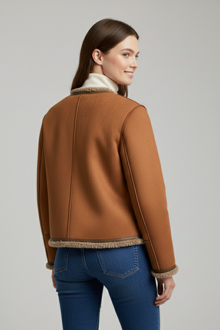 Elisabeth | Women Jacket with Button Closure and Trim Edging