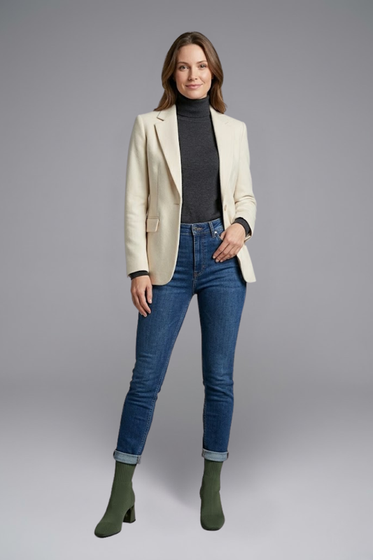 Bridget | Women's Ankle Boots with Ribbed Stretch Collar for Fall