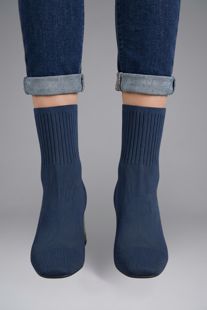 Bridget | Women's Ankle Boots with Ribbed Stretch Collar for Fall