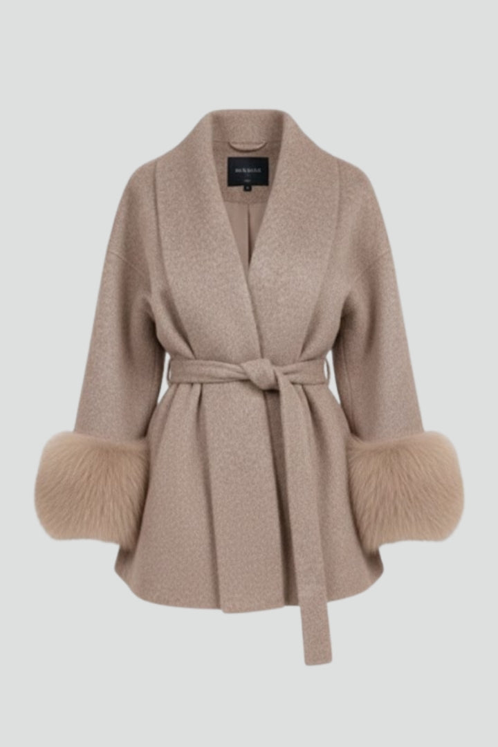 Ephrata | Women’s Belted Full Length Coat with Waist Tie