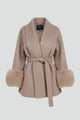 Ephrata | Women’s Belted Full Length Coat with Waist Tie