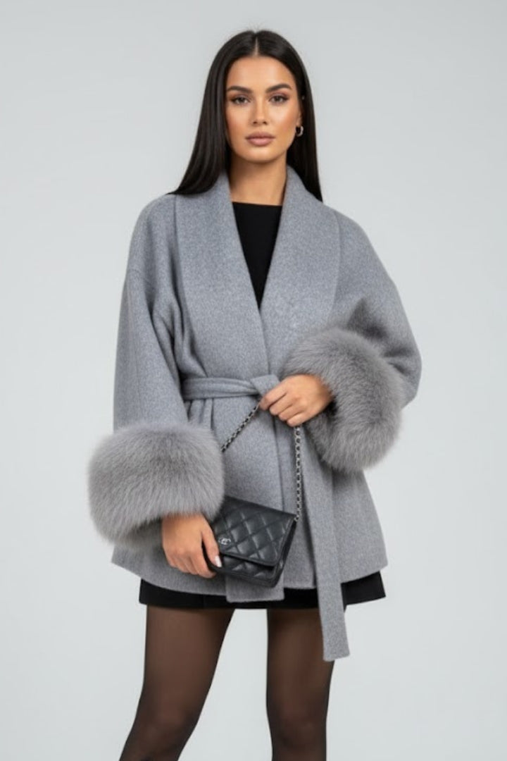 Ephrata | Women’s Belted Full Length Coat with Waist Tie