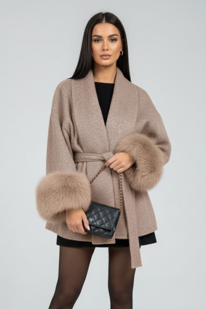 Ephrata | Women’s Belted Full Length Coat with Waist Tie