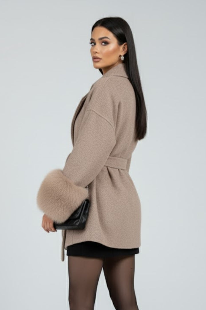 Ephrata | Women’s Belted Full Length Coat with Waist Tie