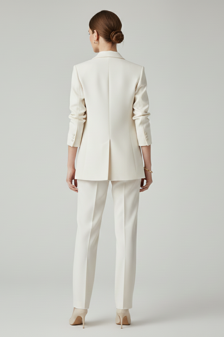 Anzug-Set für Damen – Figurbetontes Blazer & gerade Hose für Business