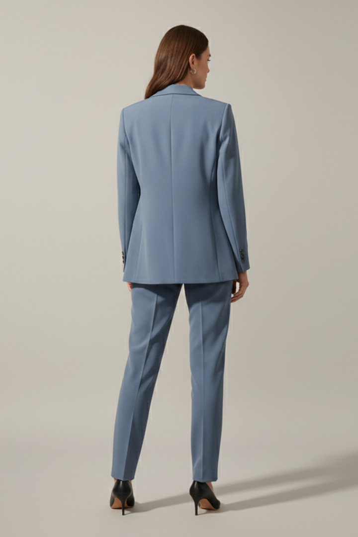 Doriana | Women’s Blazer and Trousers Set with Notched Lapel and Straight Legs