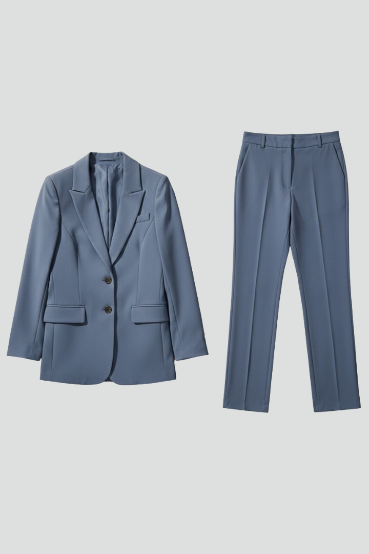 Doriana | Women’s Blazer and Trousers Set with Notched Lapel and Straight Legs