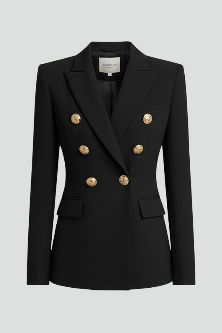 Rebecca | Double-Breasted Blazer with Gold-Tone Buttons for Women - Lavinem