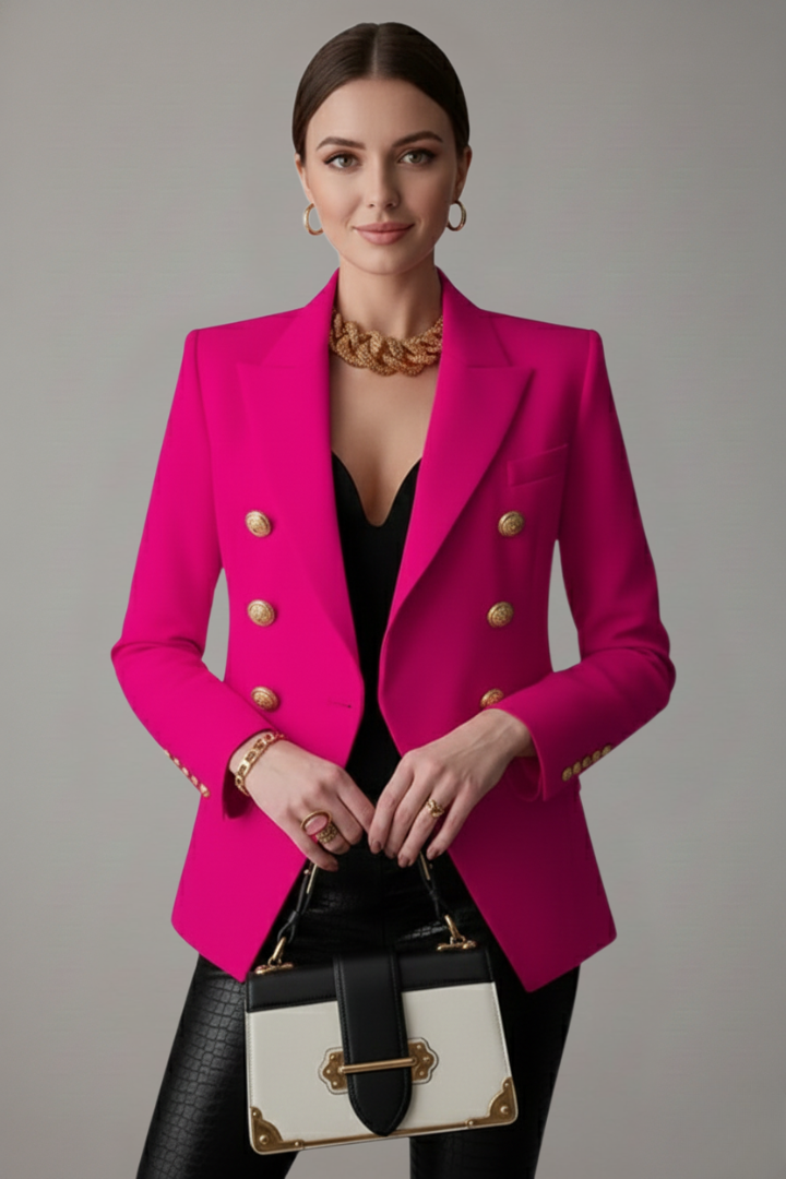 Rebecca | Double-Breasted Blazer with Gold-Tone Buttons for Women - Lavinem