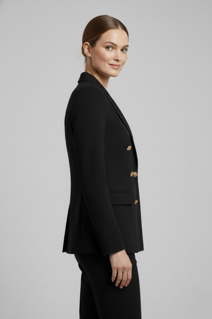 Rebecca | Double-Breasted Blazer with Gold-Tone Buttons for Women - Lavinem