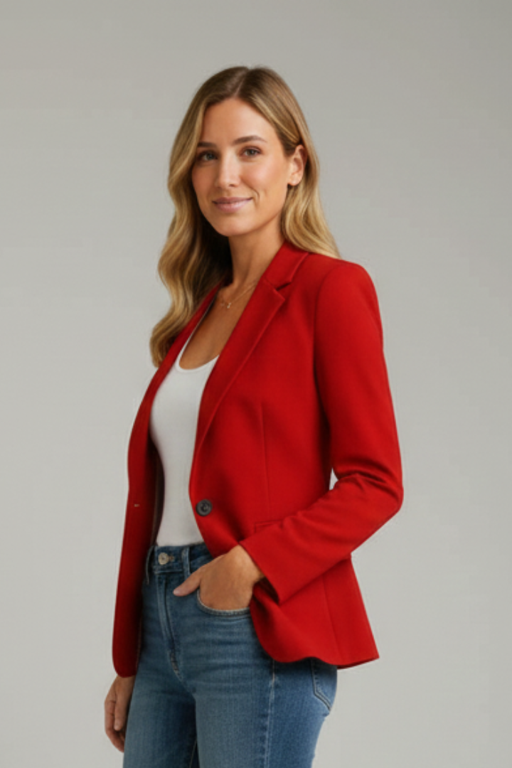 Blazer für Damen mit Reverskragen – Tailliierte Einzeljacke für Büro & elegante Looks