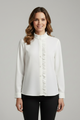 Caelia | Women’s Blouse with Button Fastening and Ruffle Trim