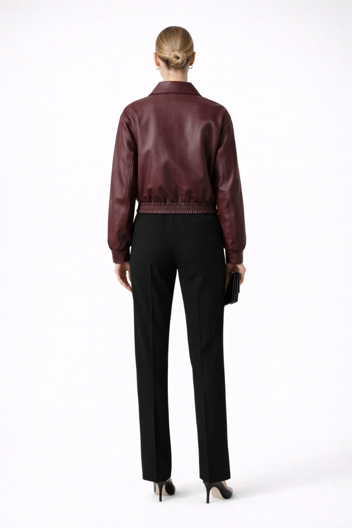 Dilys | Women’s Bomber Jacket with Zip Closure and Elasticated Hem