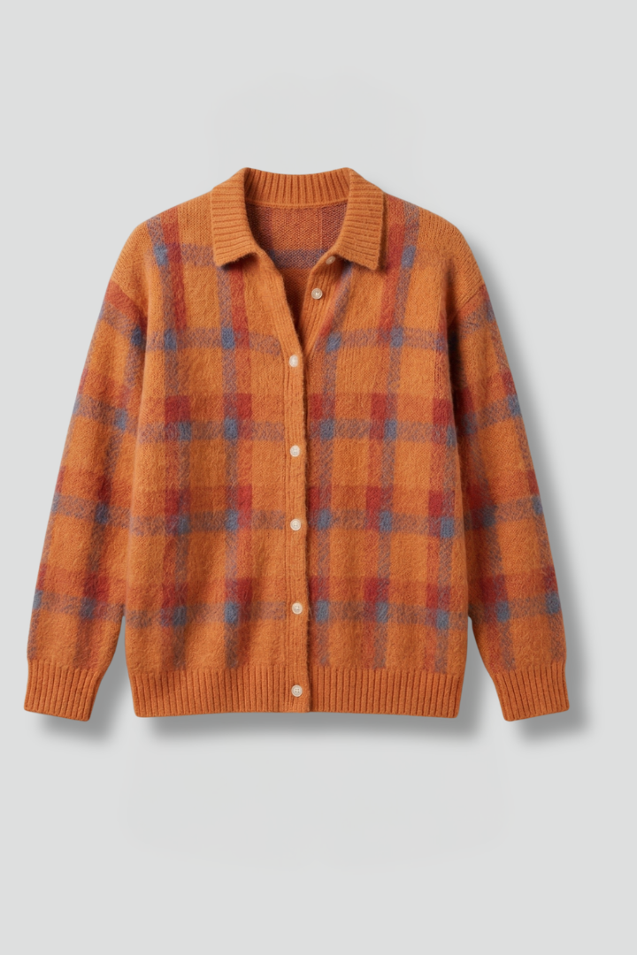 Norah | Women's Button-Front Oversized Cardigan for Fall and Winter in Orange, image 1
