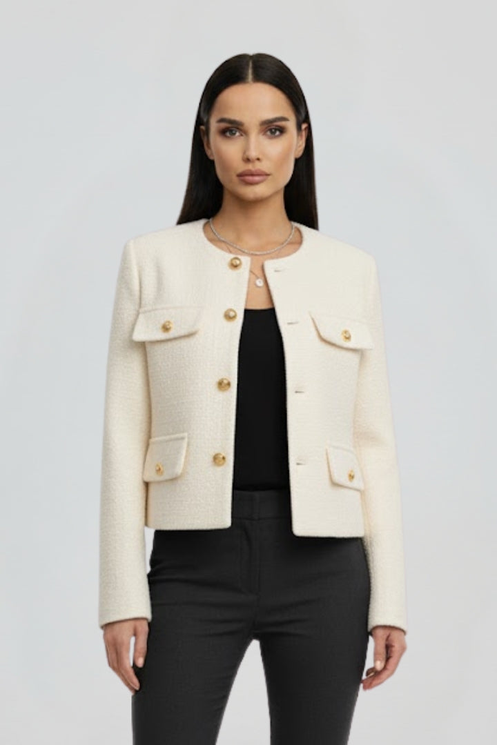 Esme | Women’s Cropped Jacket with Button Front