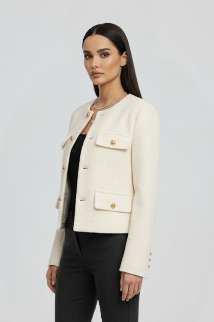 Esme | Women’s Cropped Jacket with Button Front