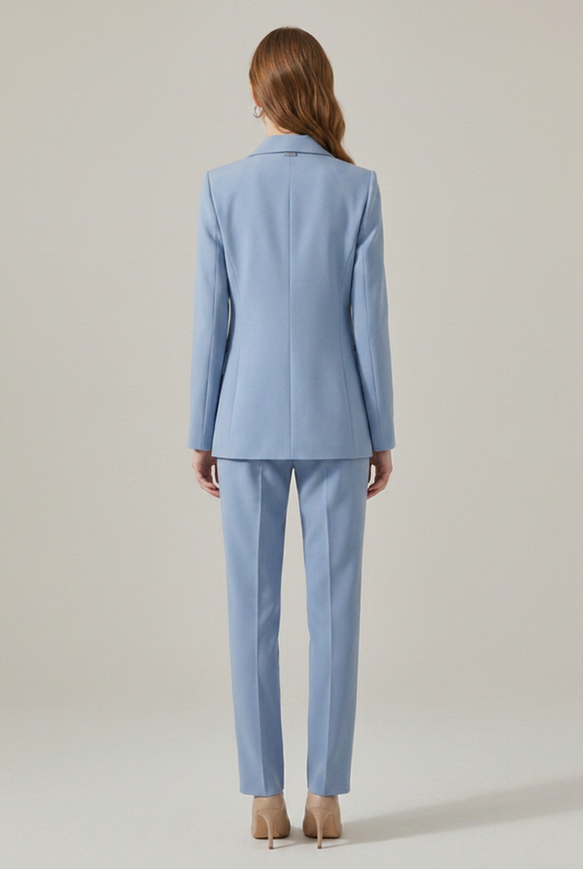 Doretta | Women’s Double-Breasted Blazer Set with Notched Lapel and Straight-Leg Trousers