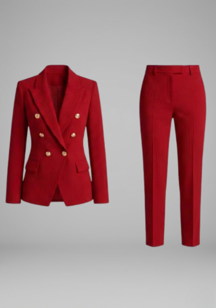 Apolline | Women's Double-Breasted Blazer Set with Buttons for Office Wear