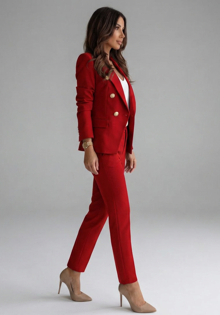 Apolline | Women's Double-Breasted Blazer Set with Buttons for Office Wear