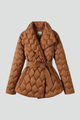Diamanta | Women’s Down Coat with Belted Waist and Deep Pockets