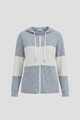 Eleanora | Women’s Hooded Jacket with Zipper and Ribbed Panels