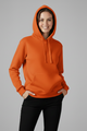 Persephone | Women's Ribbed Hooded Sweatshirt for Everyday Wear in Orange