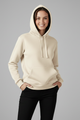 Persephone | Women's Ribbed Hooded Sweatshirt for Everyday Wear in Cream