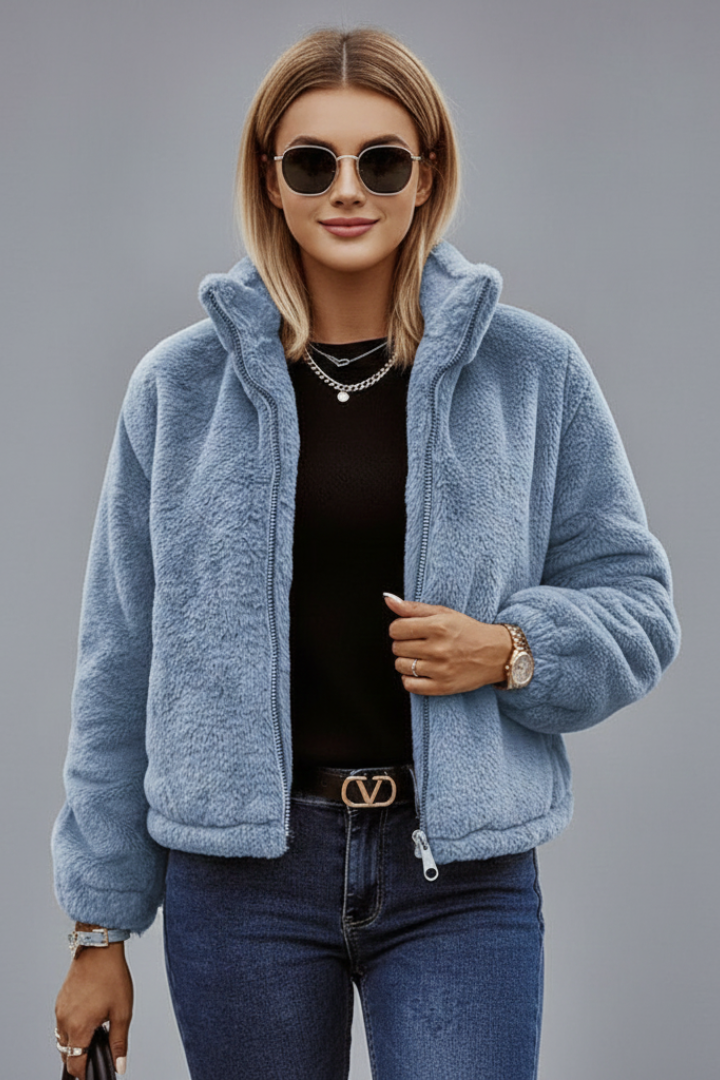 Rosabel | Women's Zip-Front Jacket for Everyday Wear in Light Blue