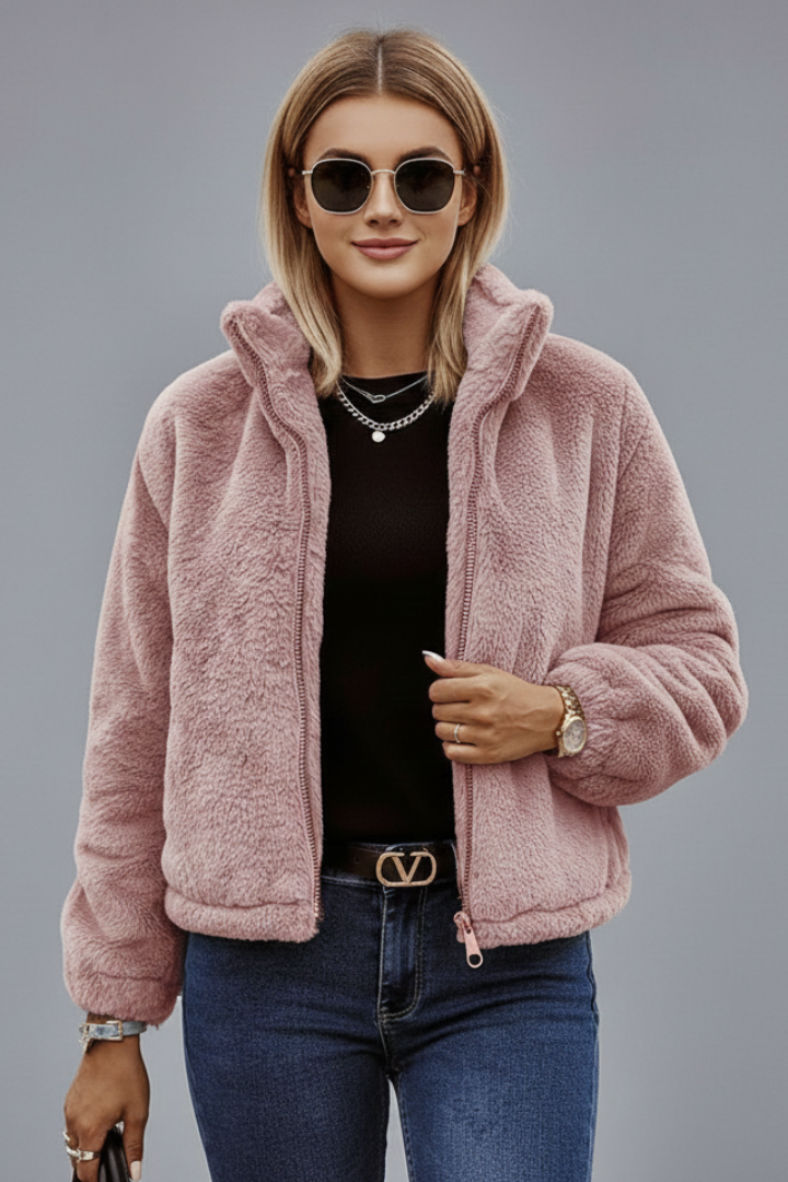 Rosabel | Women's Zip-Front Jacket for Everyday Wear in Pink