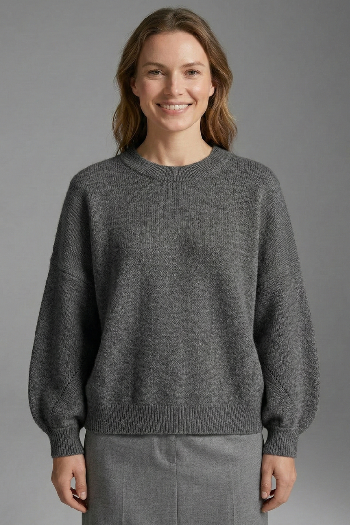 Eldora | Women’s Jumper with Round Neck and Ribbed Cuffs