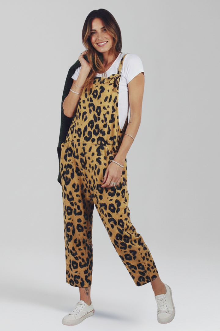 Damejumpsuit med Scoop Udskæring og Med print Overflade