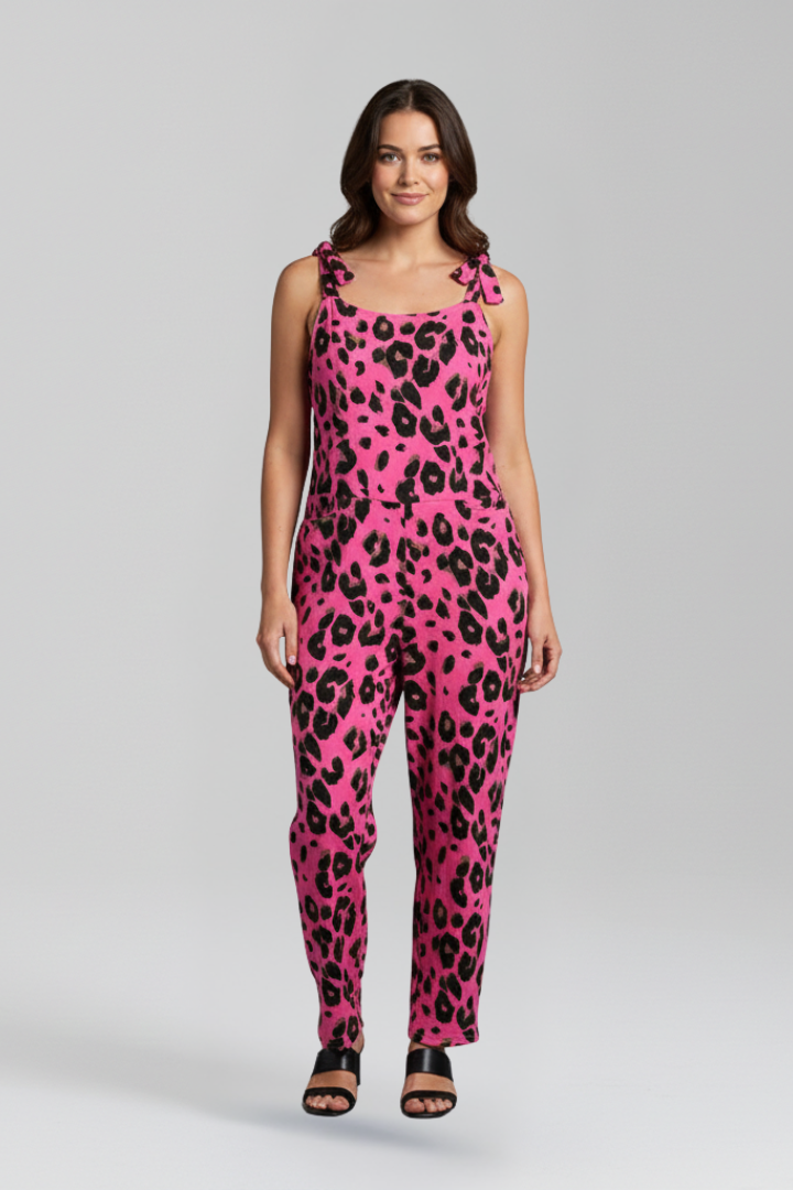 Damejumpsuit med Scoop Udskæring og Med print Overflade