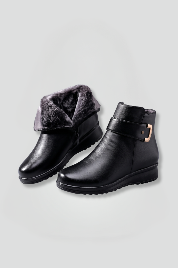 Siobhan | Women's Leather Boots with Orthopedic-Style Sole and Structured Upper