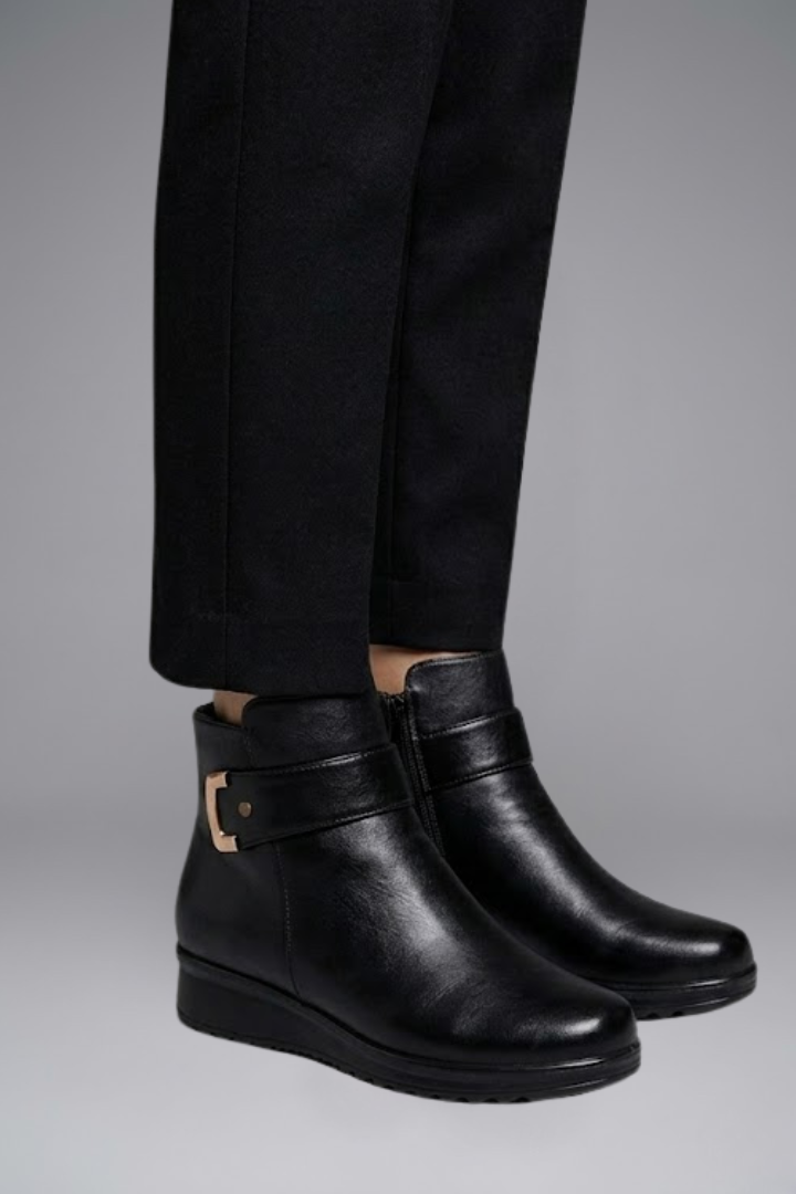 Siobhan | Women's Leather Boots with Orthopedic-Style Sole and Structured Upper