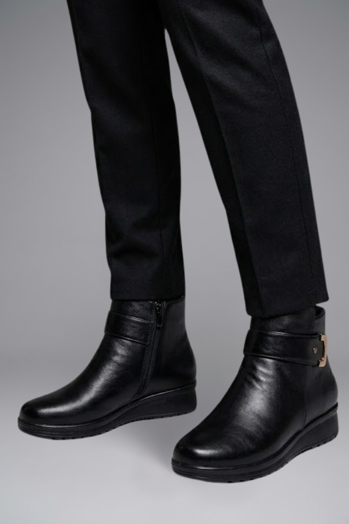 Siobhan | Women's Leather Boots with Orthopedic-Style Sole and Structured Upper